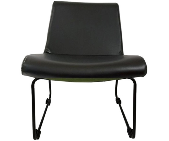 リーフジャパン 応接チェアー MAOL ブラック LFP-RC21L-BK 1個（ご注文単位1個）【直送品】