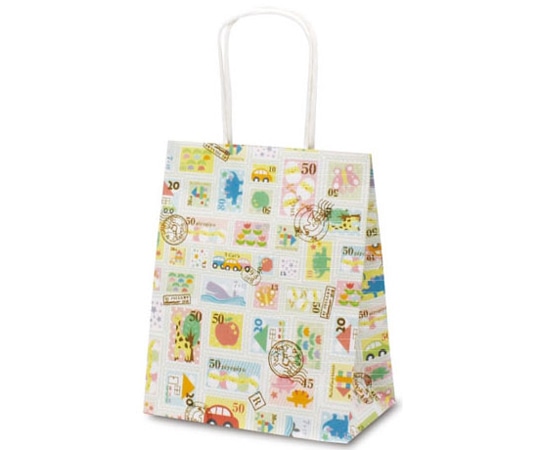 ベルベ 紙袋 自動紐手提袋 T-2 プチスタンプ 200枚 1275 1ケース（ご注文単位1ケース）【直送品】