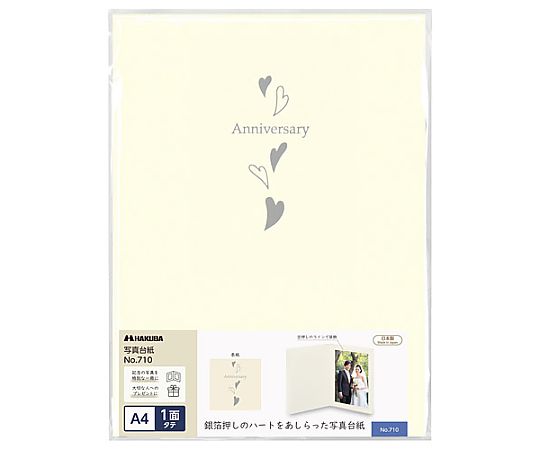 ハクバ写真産業 普通台紙 NO.710 A4 1面 タテ M710-A4T-1 1個(ご注文単位1個)【直送品】