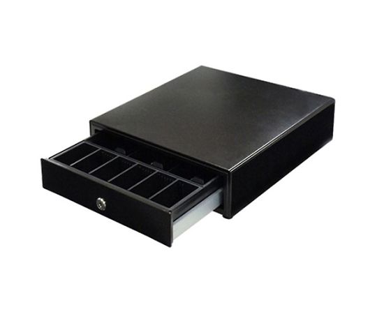 ビジコム 手動式キャッシュドロア(小型・3B/6C・黒) BC-415HP-B(6C) 1個（ご注文単位1個）【直送品】