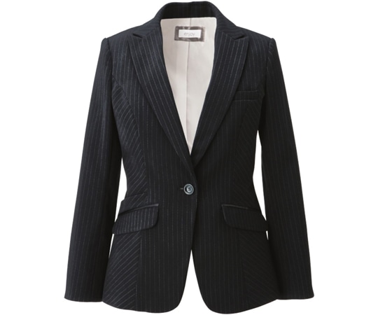 カーシーカシマ ENJOYNoir ジャケット Beauty keep Suits ブラックストライプ 7号 EAJ671 1枚（ご注文単位1枚）【直送品】