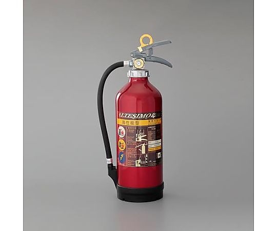 アズワン 3.0kg 蓄圧式ABC消火器(高性能/4ヶ国語対応 EA999MM-10 1本(ご注文単位1本)【直送品】