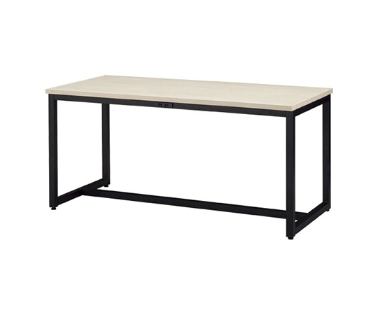 山善(YAMAZEN) ミーティングテーブル(コンセント付き) ホワイト木目 150×70cm UMTE-1500 1台(ご注文単位1台)【直送品】