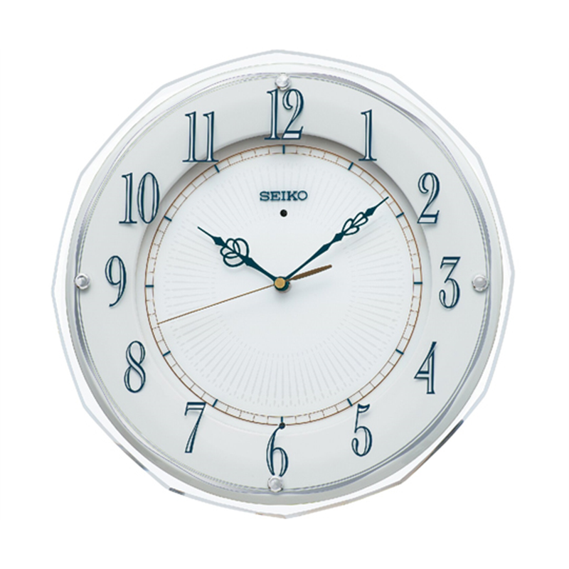 セイコー 電波掛時計 340×340×45mm 白 KX269W 1個(ご注文単位1個)【直送品】