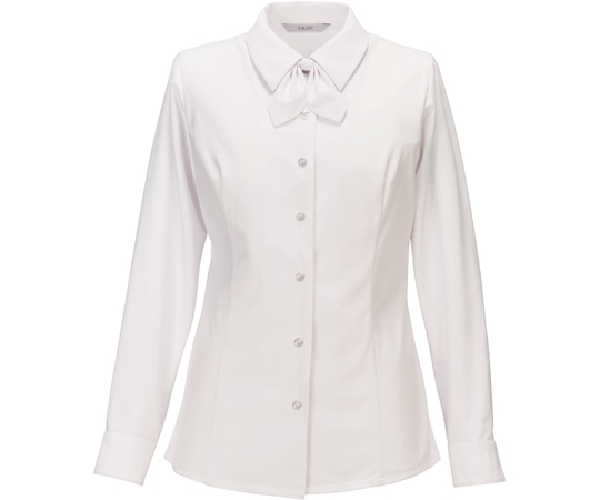 カーシーカシマ ENJOY シャツブラウス TRICOT CORD KNIT ホワイト 15号 EWB872 1枚（ご注文単位1枚）【直送品】