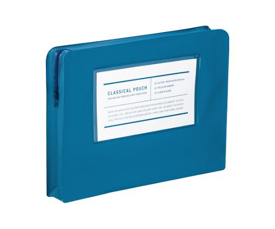 コクヨ A4ケース<クラシカルポーチ>ブルー F-VBF230B 1個(ご注文単位1個)【直送品】