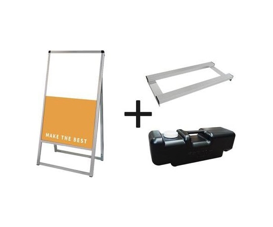 常磐精工 バリウススタンド看板 アルミ複合板 450×900片面 ウエイトアーム・水タンクセット VASKAP-450X900K-3SET 1個（ご注文単位1個）【直送品】