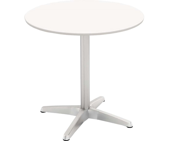 Y2K カフェテーブル 75cm 丸 アルミX脚 ホワイト  1個（ご注文単位1個）【直送品】