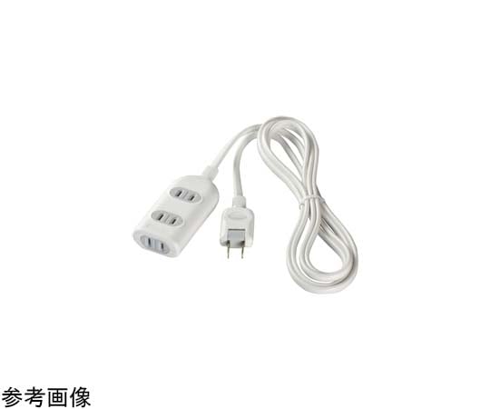 BUFFALO 2ピン式電源タップ 3個口タイプ 2m ホワイト BSTAPST2320WH 1台(ご注文単位1台)【直送品】