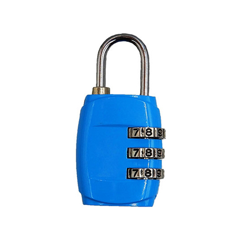ロジック 南京錠 3ダイヤル ブルー LG-PLK-3DL-BL 1個(ご注文単位1個)【直送品】