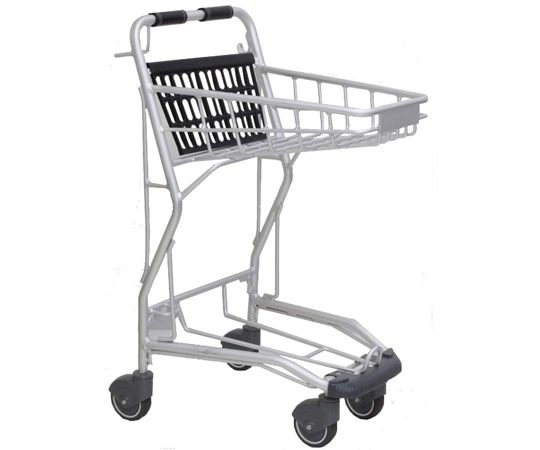 大和産業 軽量ショッピングカート シルバー W488×D591×H918mm AL93-C100 1台（ご注文単位1台）【直送品】
