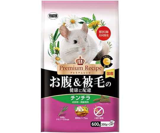 イースター プレミアムレシピ チンチラ お腹&被毛の健康に配慮 600g  1袋（ご注文単位1袋）【直送品】