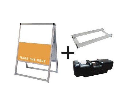 常磐精工 バリウススタンド看板 アルミ複合板 450×450両面 ウエイトアーム・水タンクセット VASKAP-450X450R-3SET 1個（ご注文単位1個）【直送品】