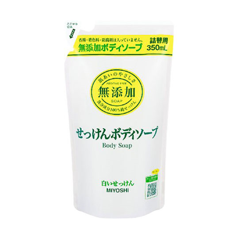 ミヨシ石鹸 無添加ボデイソープ白いせっけん 詰替 350mL  1個（ご注文単位1個）【直送品】
