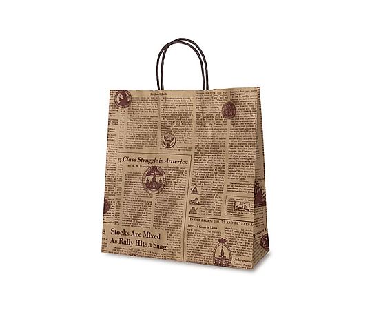 ベルベ 紙袋 自動紐手提袋 T-6 リブル(ブラウン) 200枚 1689 1ケース（ご注文単位1ケース）【直送品】