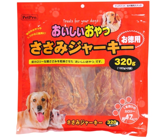 ペットプロジャパン ペットプロ おいしいおやつ ささみジャーキー 320g  1個（ご注文単位1個）【直送品】