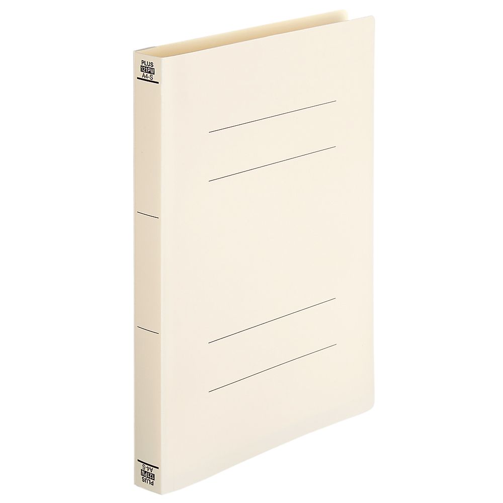 プラス PPフラットファイル A4S 厚綴 アイボリー 1冊 No.121PW 1冊(ご注文単位1冊)【直送品】