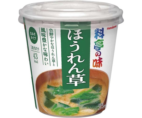 マルコメ カップ料亭の味 ほうれん草 6食入 128100 1パック※軽（ご注文単位1パック）【直送品】