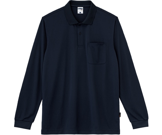 ボンマックス 4.3オンスドライロングスリーブポロシャツ(ポリジン加工)MS3123 ネイビー SS  1枚（ご注文単位1枚）【直送品】