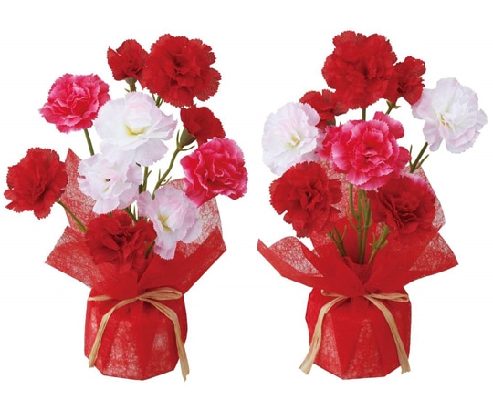 アズワン マザーズデイラップ 高さ27cm (造花)2種×各1個 33-48-5-1 1セット(ご注文単位1セット)【直送品】