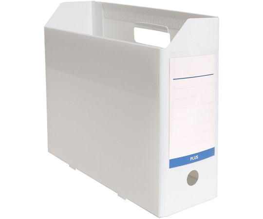 プラス 抗菌PPボックスファイル A4-E ホワイト FL-201AB 1冊(ご注文単位1冊)【直送品】