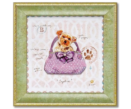 ユーパワー ミニゲル アートフレーム チャド バレット｢ティーカップ ヨーキー パピー パース｣ CB-02009 1個（ご注文単位1個）【直送品】