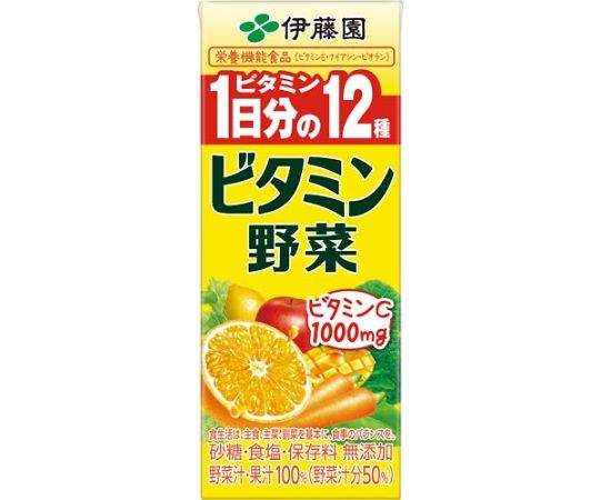 伊藤園 ビタミン野菜 200mL 1ケース(24本入) 64277 1ケース※軽（ご注文単位1ケース）【直送品】