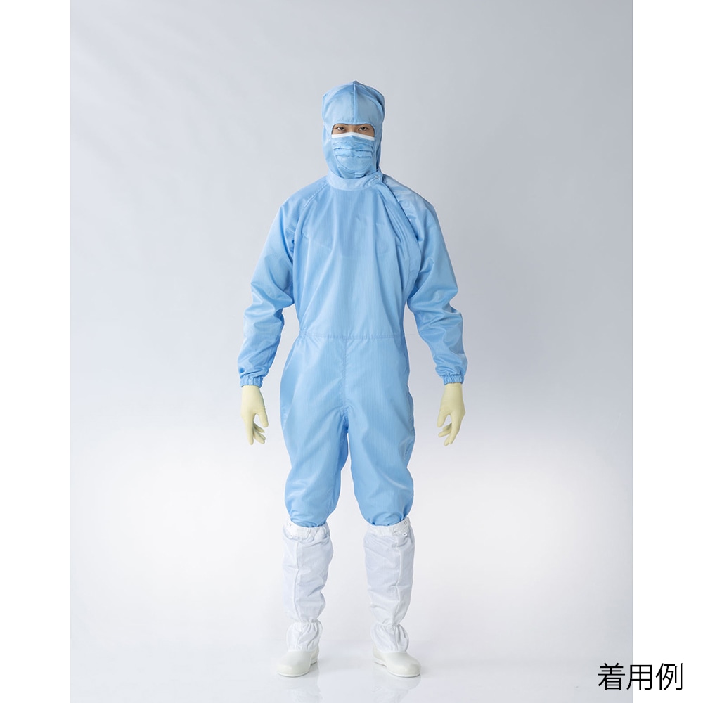 東洋リントフリー オートクレーブ滅菌対応ツナギ服(サイドファスナー)青 3L FP1203-02 3L 1枚 (ご注文単位1枚)【直送品】