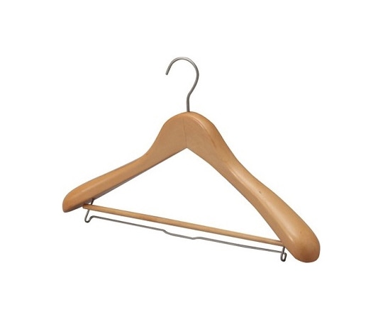 三和 木製プレミアムハンガー 木目天然色(ピンチ無)40本入 BS-15 1ケース（ご注文単位1ケース）【直送品】