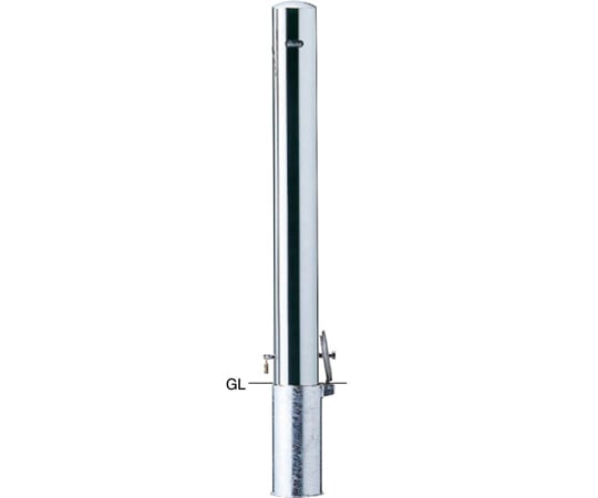 サンポール ピラー 車止め ステンレス エンド用 差込式カギ付 φ101.6 PA-11SKC-E 1本(ご注文単位1本)【直送品】