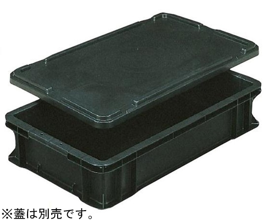 岐阜プラスチック工業 導電性コンテナー 外寸(mm):624×374×125 内寸(mm):572×331×120 RB-41-3 1個 (ご注文単位1個)【直送品】