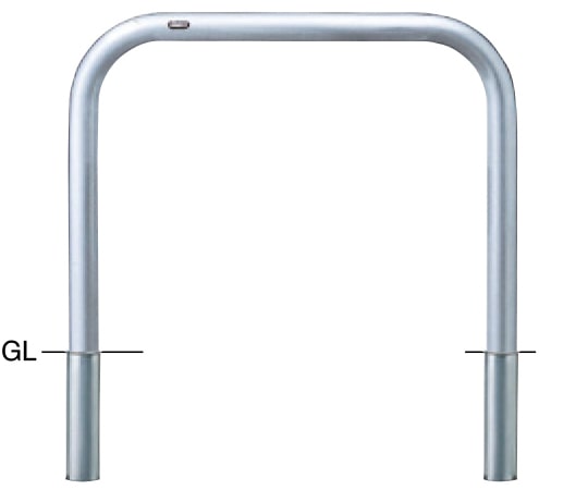 サンポール ステンレス アーチ型車止め 差込式 φ60.5(t3.0)×W1000×H800mm AA-7S10-800 1台(ご注文単位1台)【直送品】