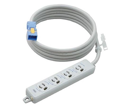 アズワン AC125V/15Ax 3m タップ(4口・ハーネスプラグ/抜け止 EA815GK-261 1個(ご注文単位1個)【直送品】