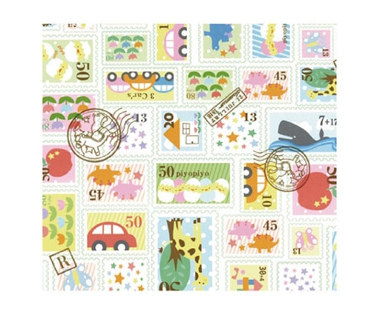 ベルベ ラッピング 包装紙 プチスタンプ 半切 300枚 875 1ケース（ご注文単位1ケース）【直送品】