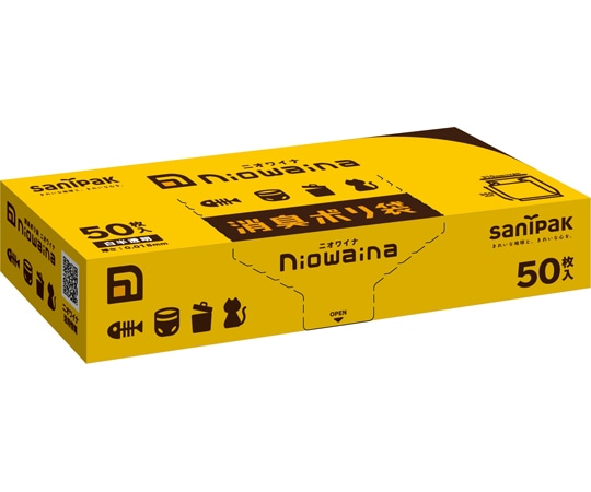 日本サニパック 消臭ポリ袋 ニオワイナ niowaina 大サイズ 箱入り 50枚×30箱入 SS01 1ケース(ご注文単位1ケース)【直送品】