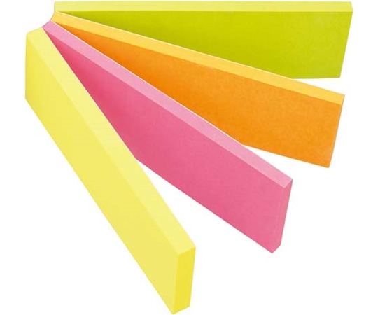 カウネット どこからでもふせん 75×25 ネオン4色 150枚×2冊 4240-3753 1パック(ご注文単位1パック)【直送品】