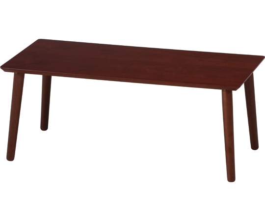 不二貿易 突板ローテーブル 8040BR 10864 1個（ご注文単位1個）【直送品】