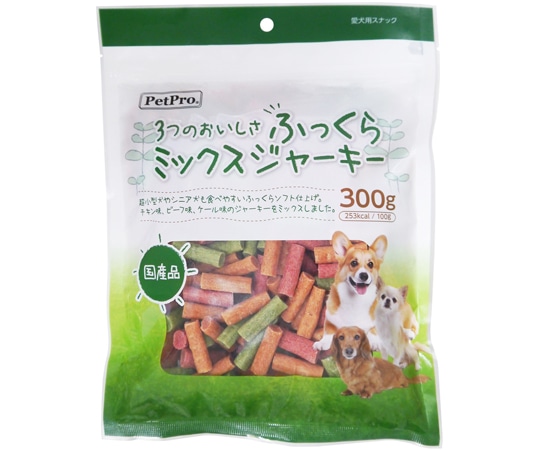 ペットプロジャパン ペットプロ 3つのおいしさふっくらミックスジャーキー 300g  1個（ご注文単位1個）【直送品】