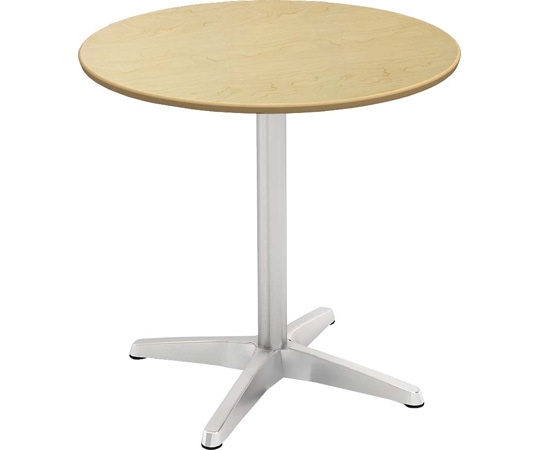 Y2K カフェテーブル 75cm 丸 アルミX脚 ナチュラル  1個（ご注文単位1個）【直送品】