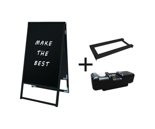 常磐精工 ブラックバリウススタンド看板 ブラックボード 450×900両面 ウエイトアーム・水タンクセット BVASKBB-450X900R-3SET 1個（ご注文単位1個）【直送品】