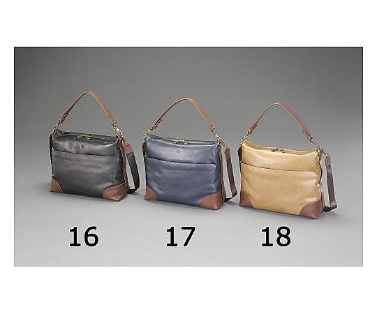 エスコ 380x320x140mm 高級ショルダーバッグ (茶) EA927BK-18 1個(ご注文単位1個)【直送品】