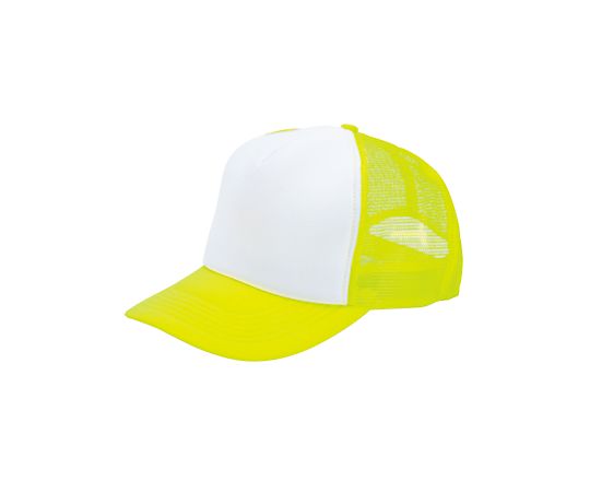 LIFEMAX アメリカンキャップ ケイコウイエロー/ホワイト フリー MC6615-40 1個（ご注文単位1個）【直送品】