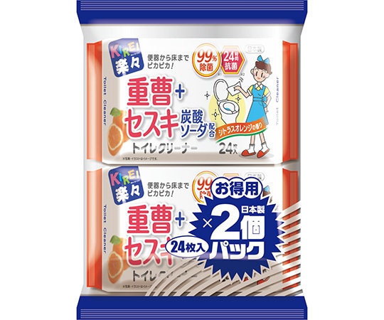 ティー・エイチ・ティー KIREI楽々重曹セスキ除菌トイレクリーナー 24枚×2個入  1パック(ご注文単位1パック)【直送品】