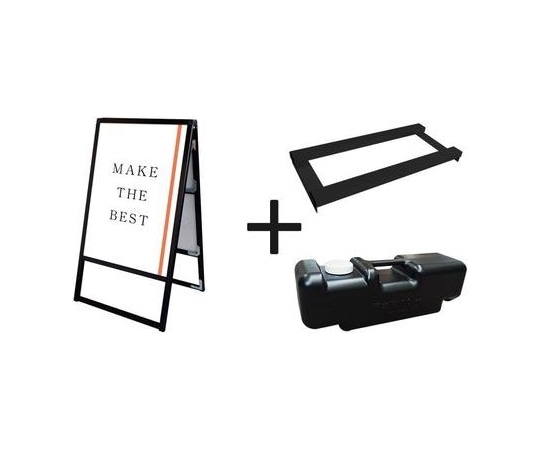 常磐精工 ブラックバリウススタンド看板 B2両面 ウエイトアーム・水タンクセット BVASKAC-B2R-3SET 1個（ご注文単位1個）【直送品】