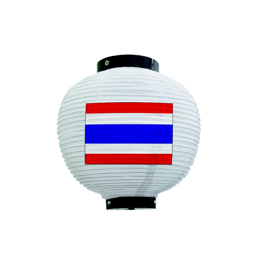 のぼり屋工房 フルカラー提灯 タイ 八寸丸 白 54427 1枚（ご注文単位1枚）【直送品】