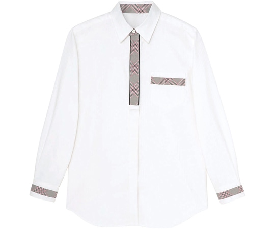 カーシーカシマ AMUS-NET シャツブラウス 214-11 ホワイト L AWY214 1枚（ご注文単位1枚）【直送品】