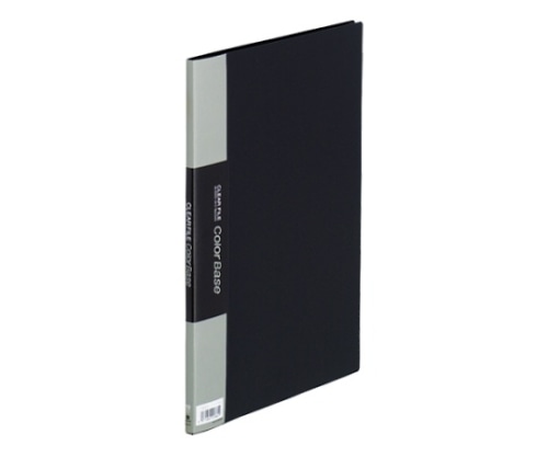 キングジム クリアーファイル・カラーベース ポケット溶着式 黒 132CH 1冊(ご注文単位1冊)【直送品】