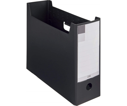 ライオン事務器 ボックスファイル MINANO〈ミナノ〉 ブラック BF-632M (BK) 1冊(ご注文単位1冊)【直送品】