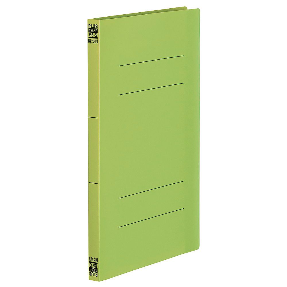 プラス PPフラットファイル B4 2折 リーフグリーン 1冊 No.135FP 1冊(ご注文単位1冊)【直送品】