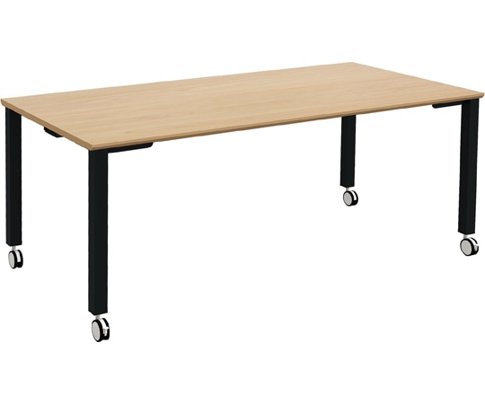Y2K TASテーブル キャスター仕様 1890 ナチュラル/ブラック  1台(ご注文単位1台)【直送品】